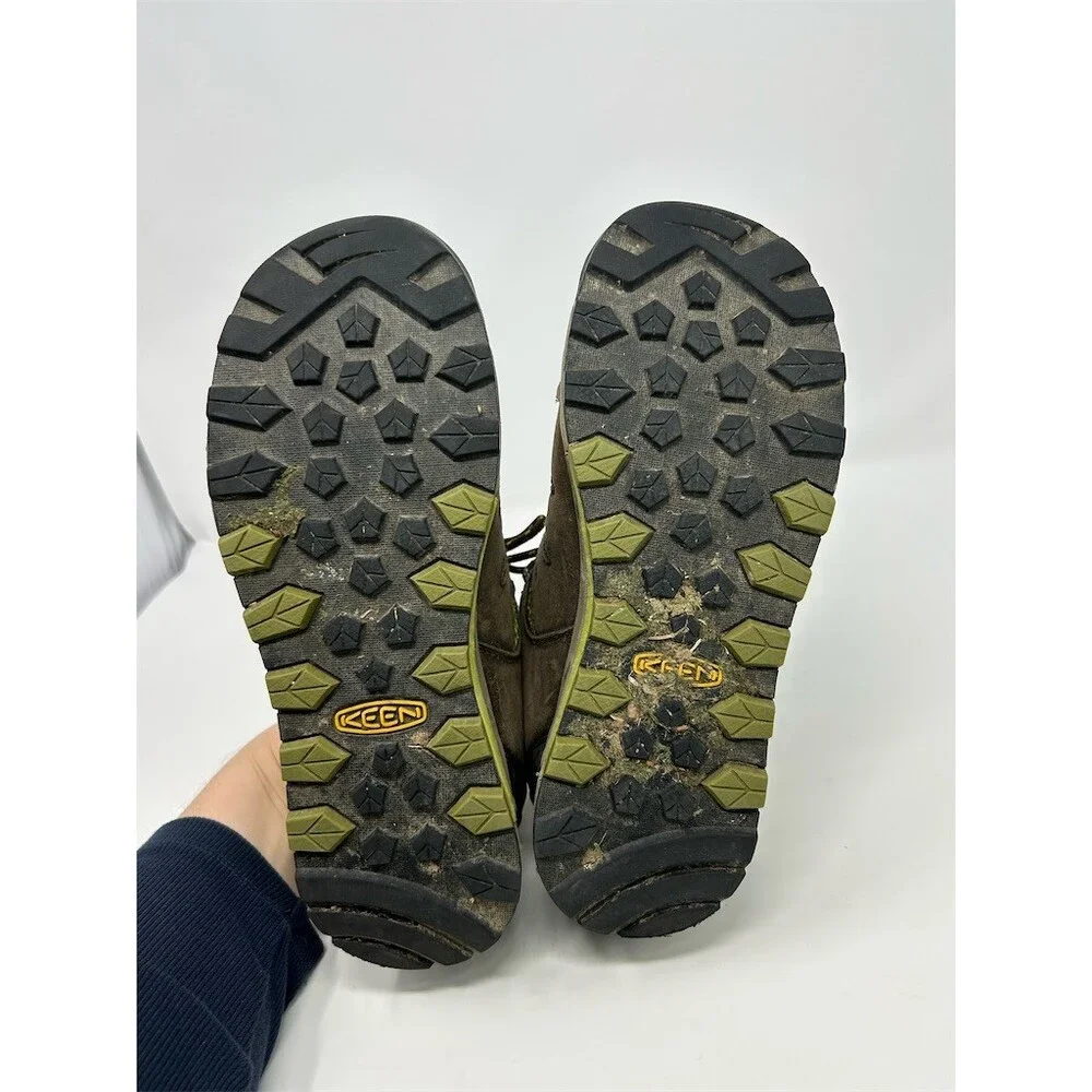 KEEN Bryce WP Women's Waterproof Hiking Trail Shoes Brown/Green Low Top Size 8.5